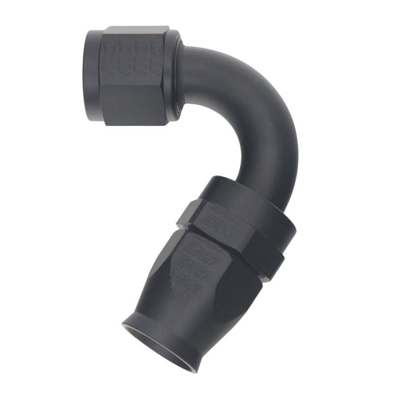 DeatschWerks 10AN Female Flare Swivel 120-Degree Hose End PTFE - Anodized Matte Black thumbnail 2
