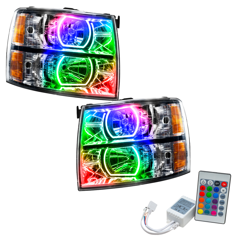 Oracle 07-13 Chevrolet Silverado SMD HL - Square Style - ColorSHIFT w/ Simple Controller thumbnail 2