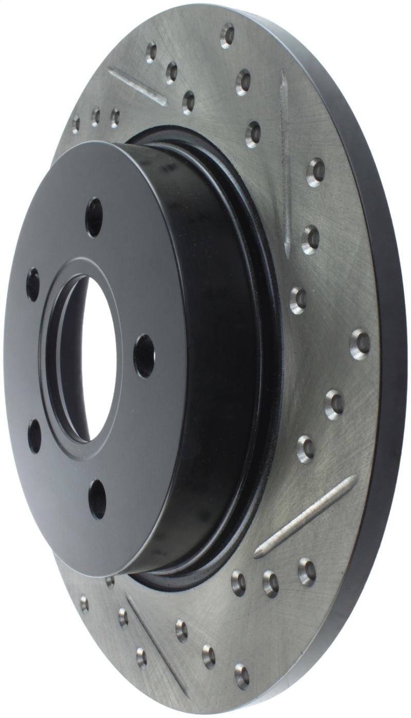 StopTech 12-15 Ford Focus w/ Rear Disc Brakes Rear Left Slotted & Drilled Rotor thumbnail 5