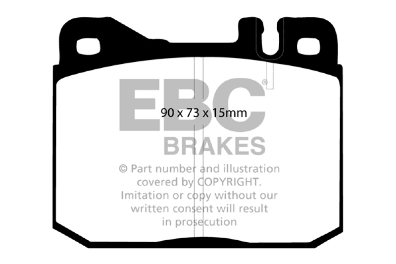EBC 76-79 Mercedes-Benz 230 Ultimax2 Front Brake Pads thumbnail 3