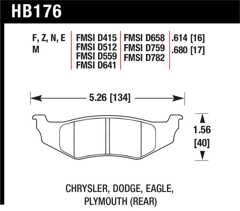 HAWK HPS Brake Pad Sets