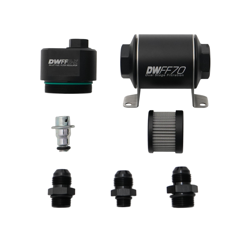 70mm Billet Fuel Filter Regulator 10 Micron with 8AN Fittings