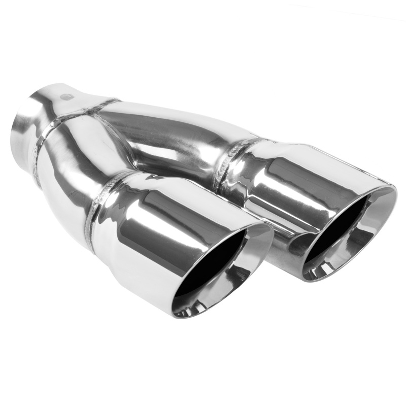 MagnaFlow Double Wall 3in Dual Round Polished Tip 2.25in Inlet thumbnail 3