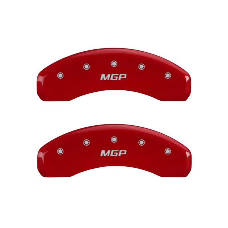 MGP Rear set 2 Caliper Covers Engraved Rear MGP Red finish silver ch thumbnail 2