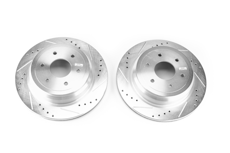 Power Stop 16-18 Nissan Titan XD Rear Evolution Drilled & Slotted Rotors - Pair thumbnail 3
