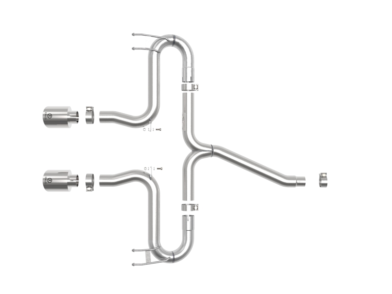 aFe Takeda 2-1/2in 304 SS Axle-Back Exhaust w/Polished Tips 17-20 Honda Civic Sport L4-1.5L (t) thumbnail 4