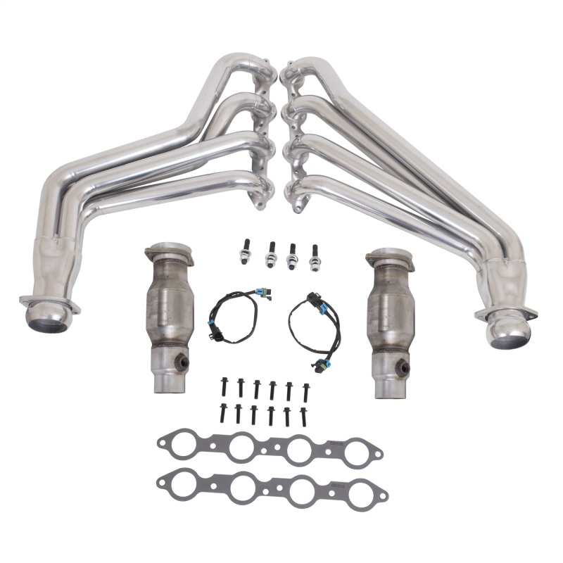 BBK 10-15 Camaro LS3 L99 Long Tube Exhaust Headers With Converters - 1-3/4 Silver Ceramic thumbnail 2