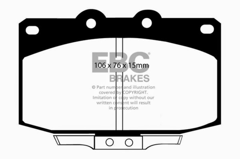 EBC 86-89 Mazda RX7 2.4 (1.3 Rotary)(Vented Rear Rotors) Bluestuff Front Brake Pads thumbnail 7