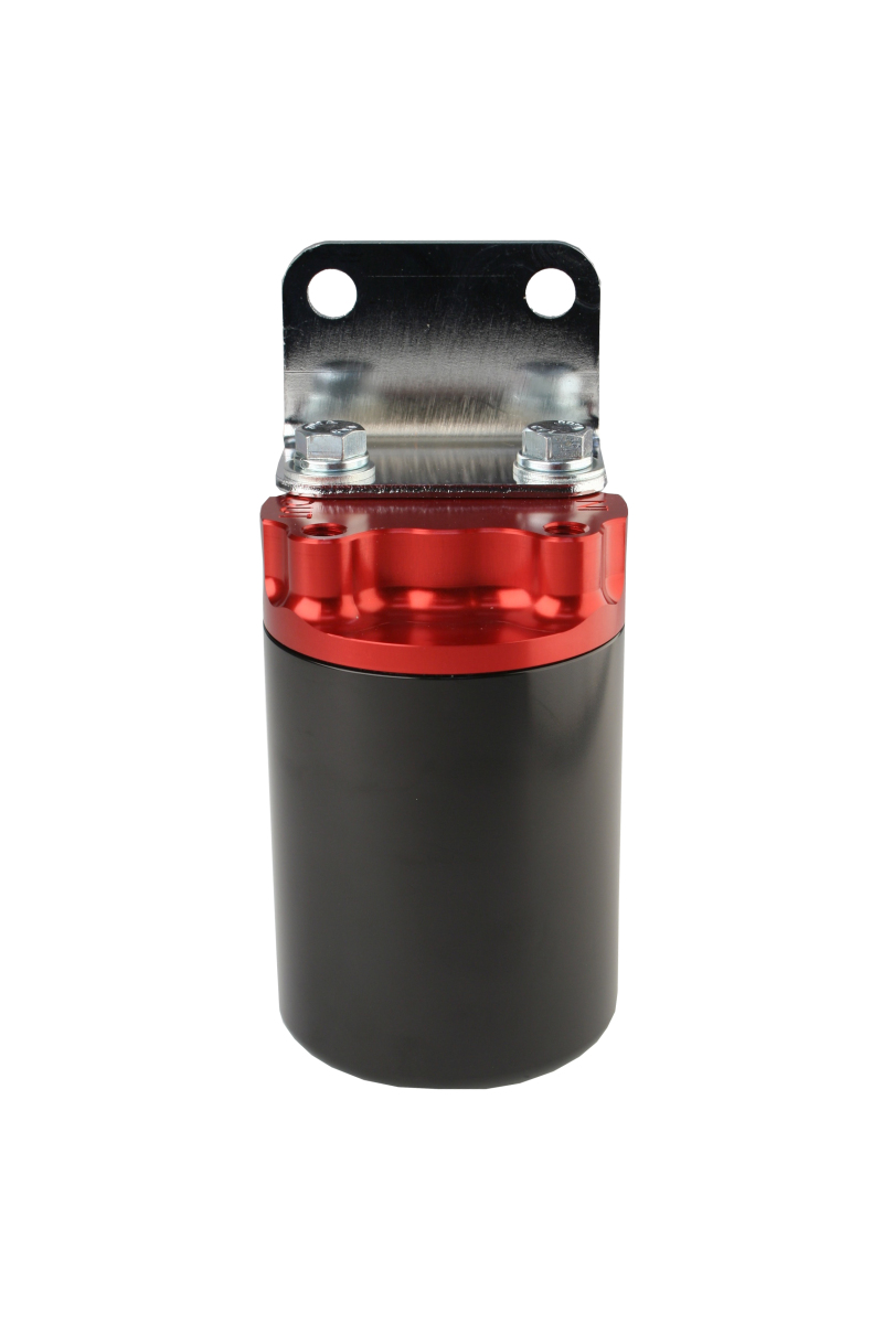 Aeromotive SS Series Billet Canister Style Fuel Filter Anodized Black/Red - 10 Micron Fabric Element thumbnail 3