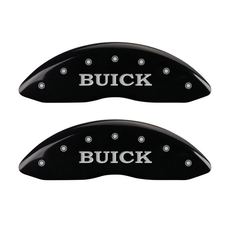 MGP 4 Caliper Covers Engraved Front Buick Engraved Rear Buick Shield Black finish silver ch thumbnail 4