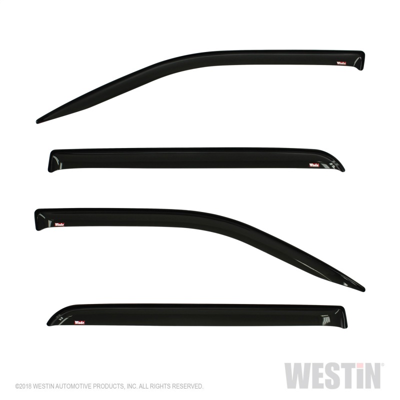 Westin 2019 RAM 1500 Crew Cab (Non Classic) Slim Wind Deflector 4pc - Smoke thumbnail 5