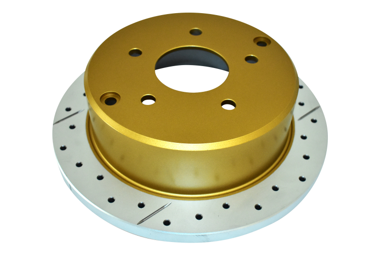 DBA Street Series X-Gold Disc Brake Rotors DBA041X Rotor, Cross-Drilled, Slotted, X-Gold, Uni-Directional, Pontiac, GTO, Rear, Each thumbnail 3
