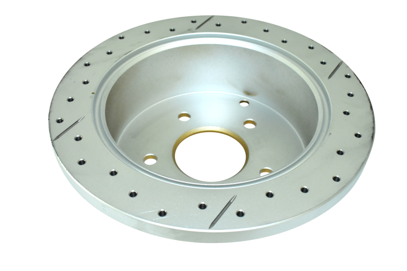 DBA Street Series X-Gold Disc Brake Rotors DBA041X Rotor, Cross-Drilled, Slotted, X-Gold, Uni-Directional, Pontiac, GTO, Rear, Each thumbnail 4
