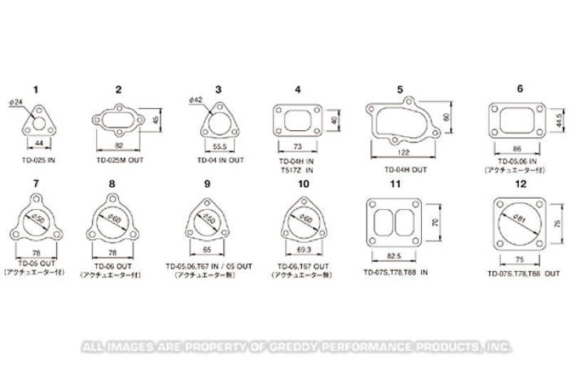 GReddy TD04H Actuator Style Turbo Outlet Gasket thumbnail 3