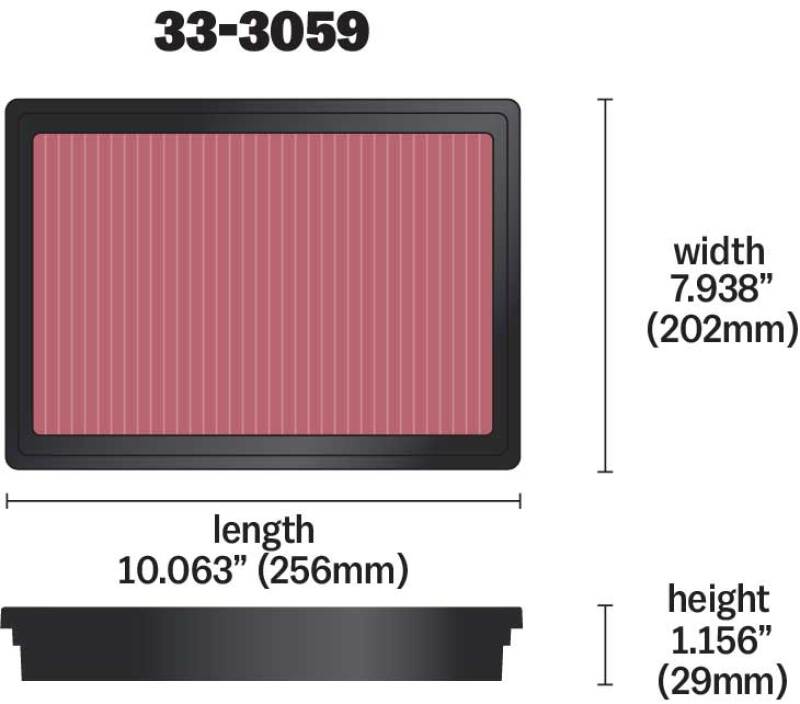 K&N 15-17 Nissan NP300 L4-2.3L DSL Drop In Air Filter thumbnail 6