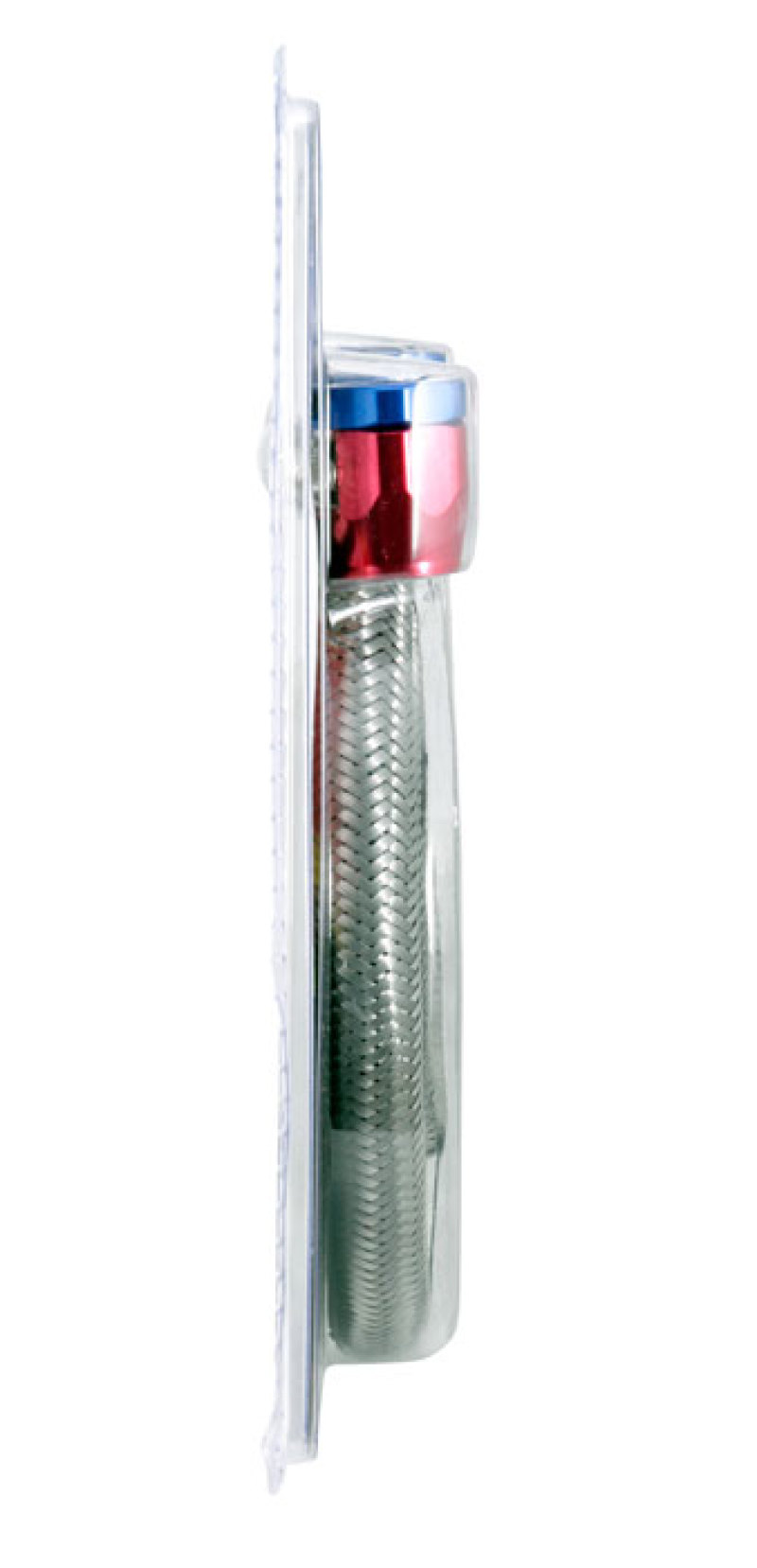 Spectre Stainless Steel Flex Fuel Line 3/8in. ID - 3ft. w/Clamps Red/Blue thumbnail 3