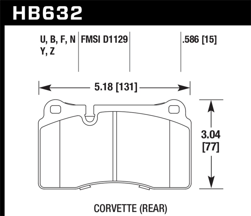 Hawk 2007-2015 Volkswagen Tourareg Base/V6/V6-Sport/TDI HPS 5.0 Performance Rear Brake Pads thumbnail 4