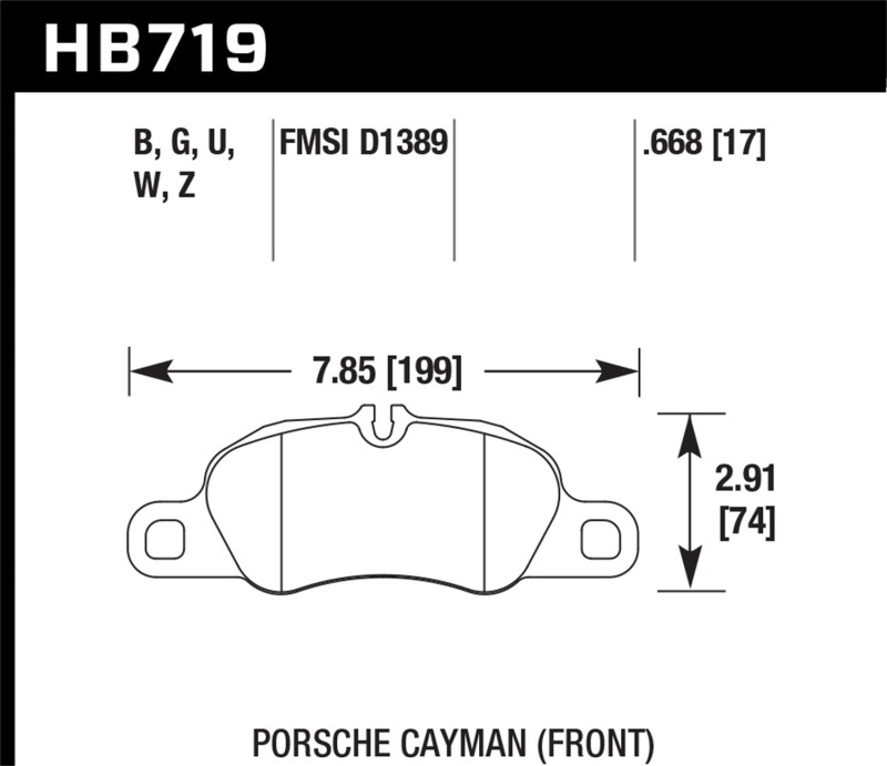 Hawk 13-16 Porsche 911 Front HPS 5.0 Brake Pads thumbnail 3