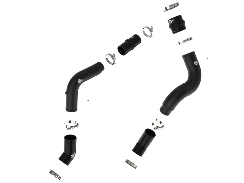 BladeRunner Aluminum Hot and Cold Charge Pipe Kit Black