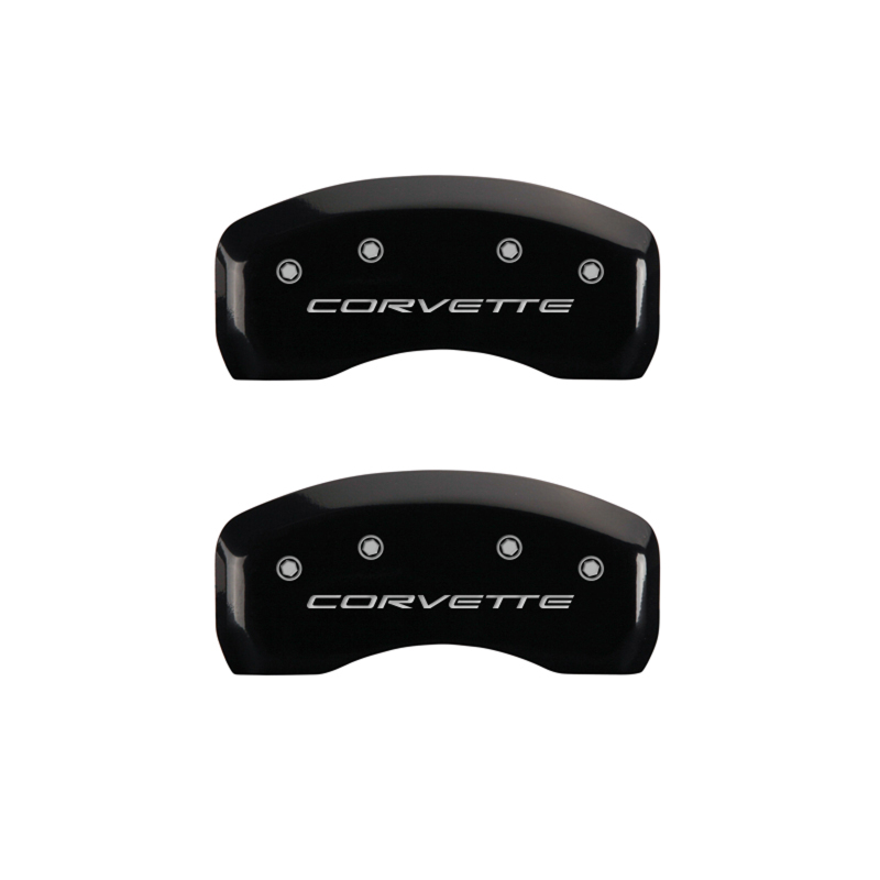 MGP 4 Caliper Covers Engraved Front & Rear C5/Corvette Black finish silver ch thumbnail 7