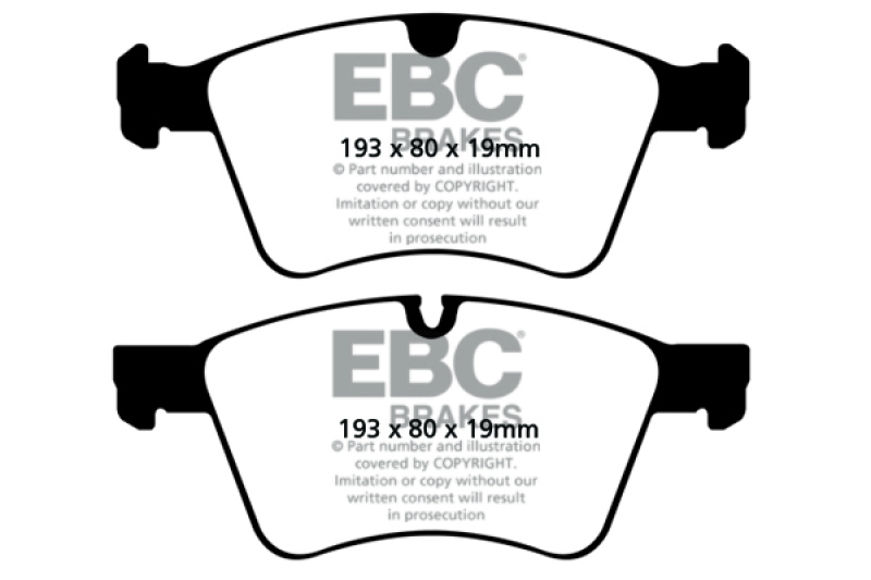 EBC 08-10 Mercedes-Benz GL320 3.0 TD (373mm Front Rotors) Ultimax2 Front Brake Pads thumbnail 2