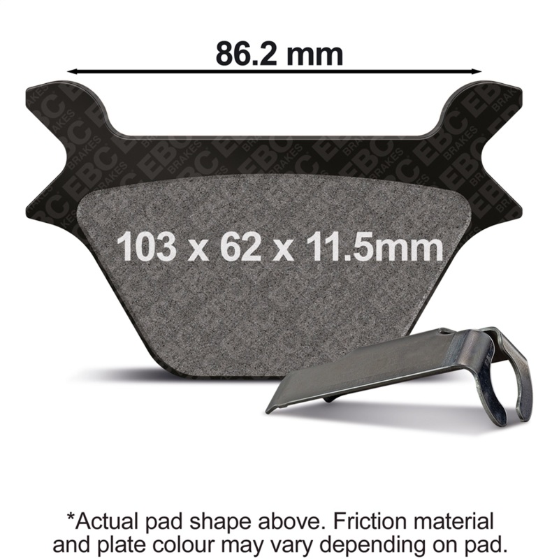 EBC 87-99 Harley-Davidson Sportster XLH 1200 Rear Right FA-SFA-TT-X Brake Pads