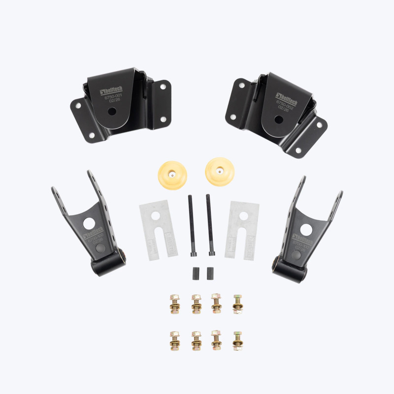 Belltech Rear Shackle Kits 6750 Shackles, 4 in. Drop, 3.0 in. Wide Spring, Chevy/GMC, C/R, Crew Cab, Kit thumbnail 2