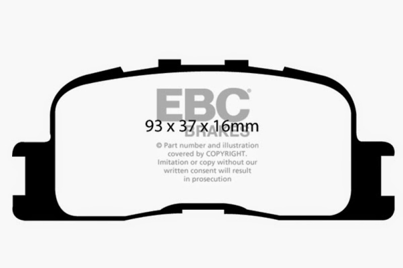 EBC 02-03 Lexus ES300 3.0 Greenstuff Rear Brake Pads thumbnail 3