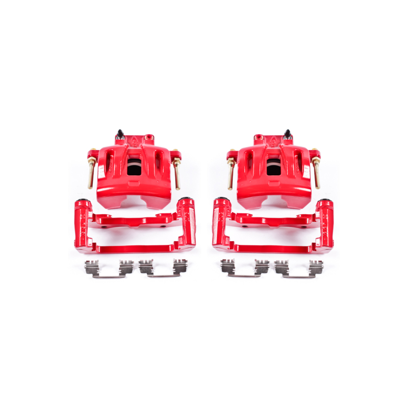 Power Stop 05-11 Chrysler 300 Front Red Calipers w/Brackets - Pair thumbnail 2