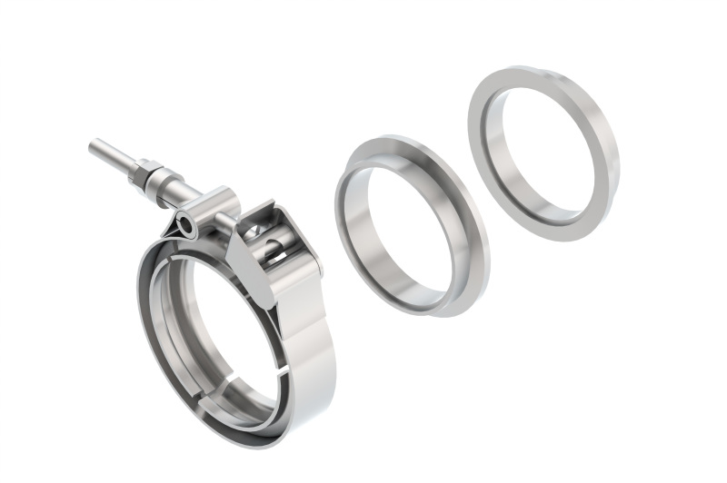 Borla Universal 2.25in Stainless Steel 3pc V-Band Clamp w/ Male and Female Flanges thumbnail 3