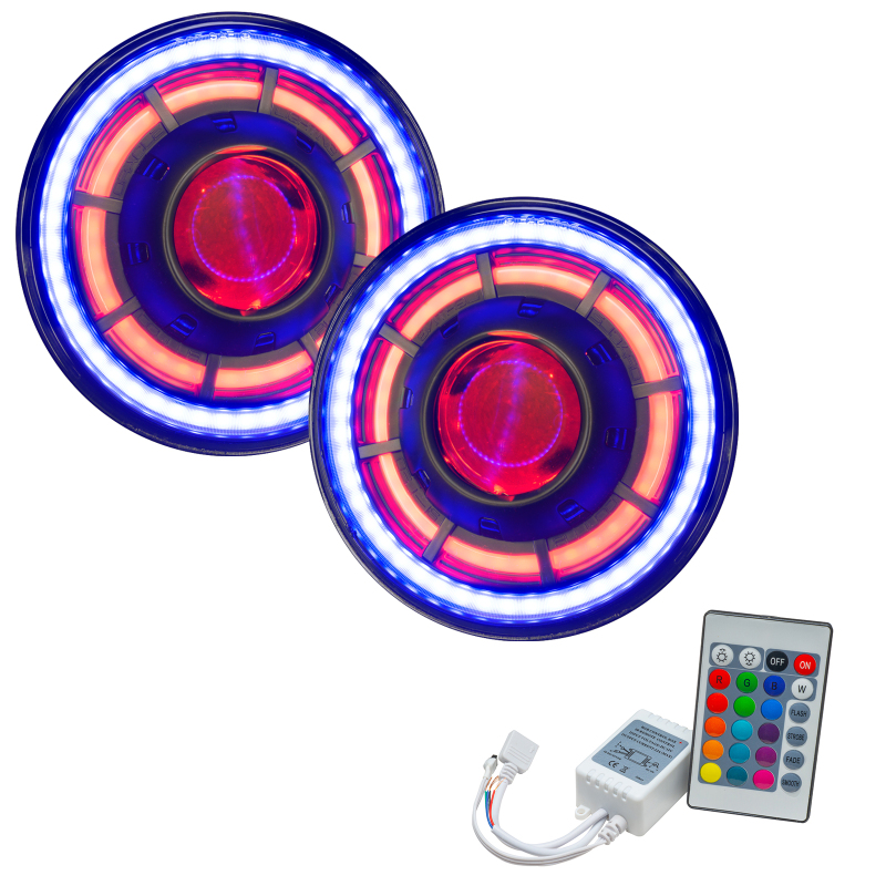 ORACLE Lighting 0718 Jeep Wrangler JK Oculus 7in ColorSHIFT Bi-LED Projector Headlights