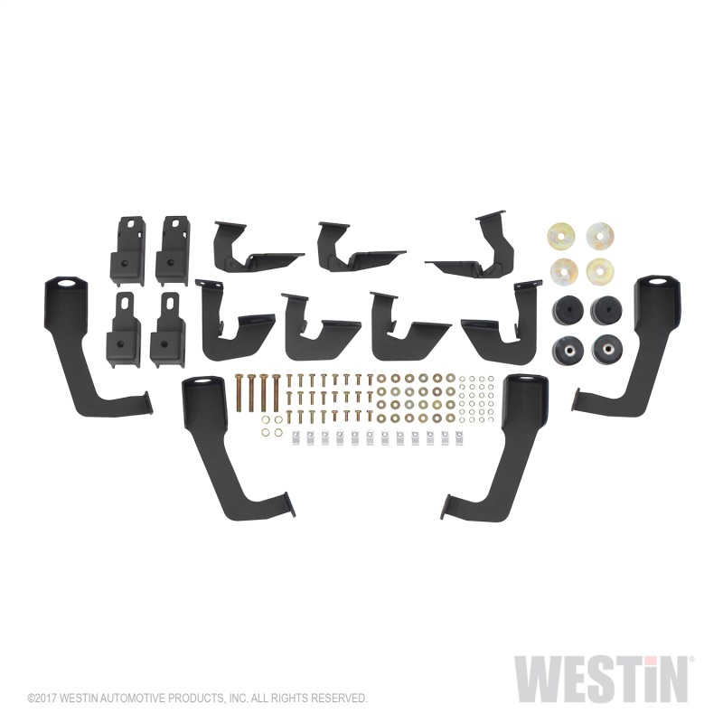 Westin/HDX 07-19 Chevy Silv 2500/3500 Crew (8ft) (Excl Dually) Drop WTW Nerf Step Bars - Blk thumbnail 6