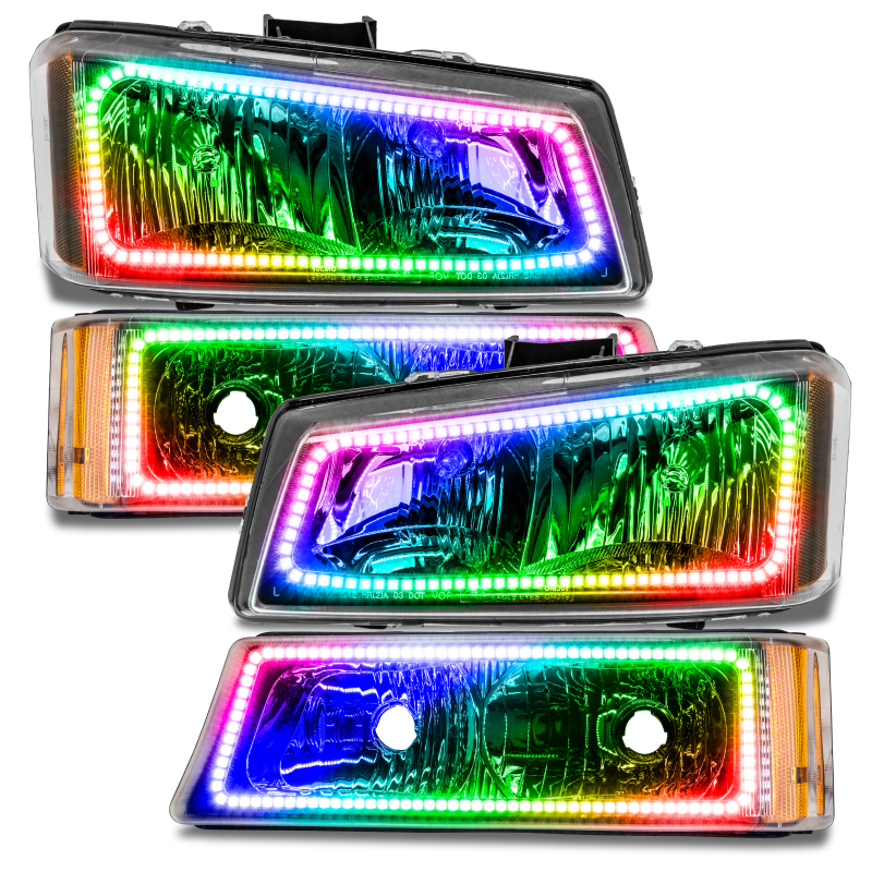 Oracle Chevrolet Silverado 03-06 Square Halo Kit - ColorSHIFT w/o Controller thumbnail 3