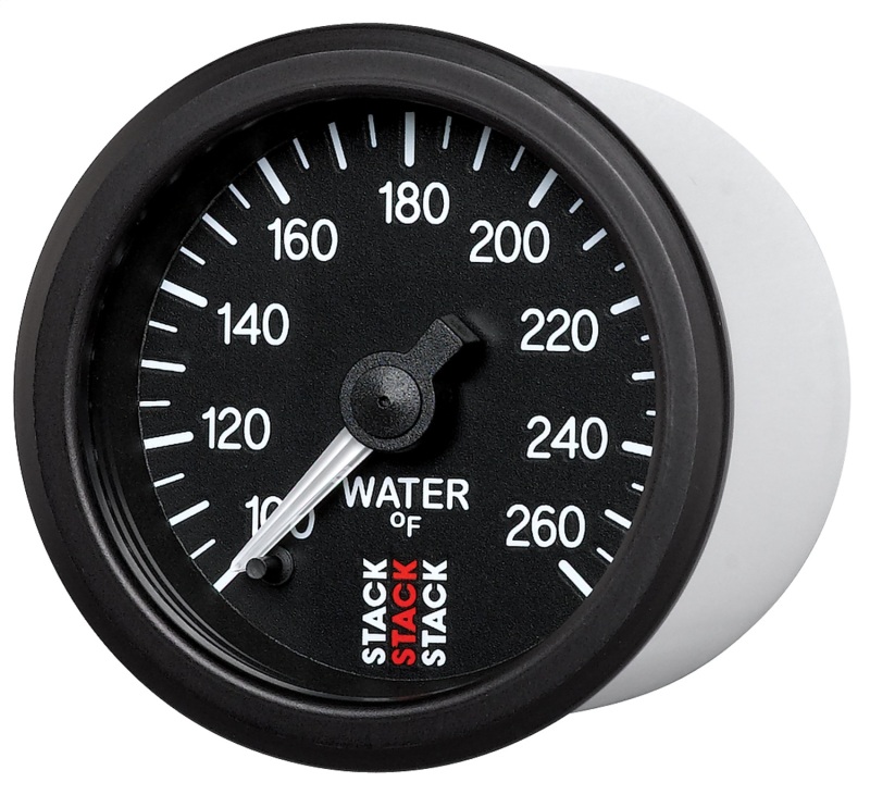 Autometer Stack 52mm 100-260 Deg F 1/8in NPTF Male Pro Stepper Motor Water Temp Gauge - Black thumbnail 6
