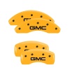 MGP 4 Caliper Covers Engraved Front & Rear GMC Yellow finish black ch thumbnail 8