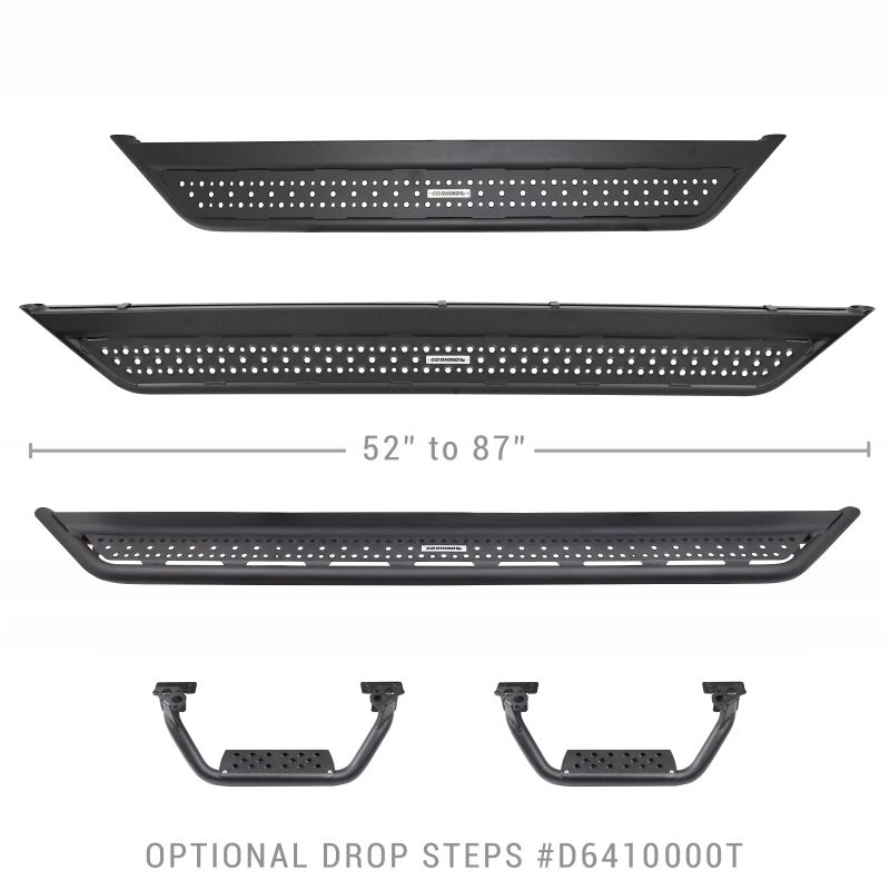 Go Rhino 21-23 Ford Bronco 2DR Sport Utility Dominator Xtreme D6 Side Steps 6in - 57in Long thumbnail 4