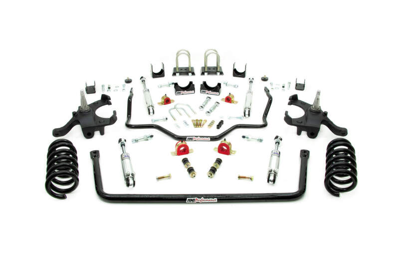 Stage 2.5 kit: 4.5″/6″ drop, sway bars, and Viking adjustable shocks.