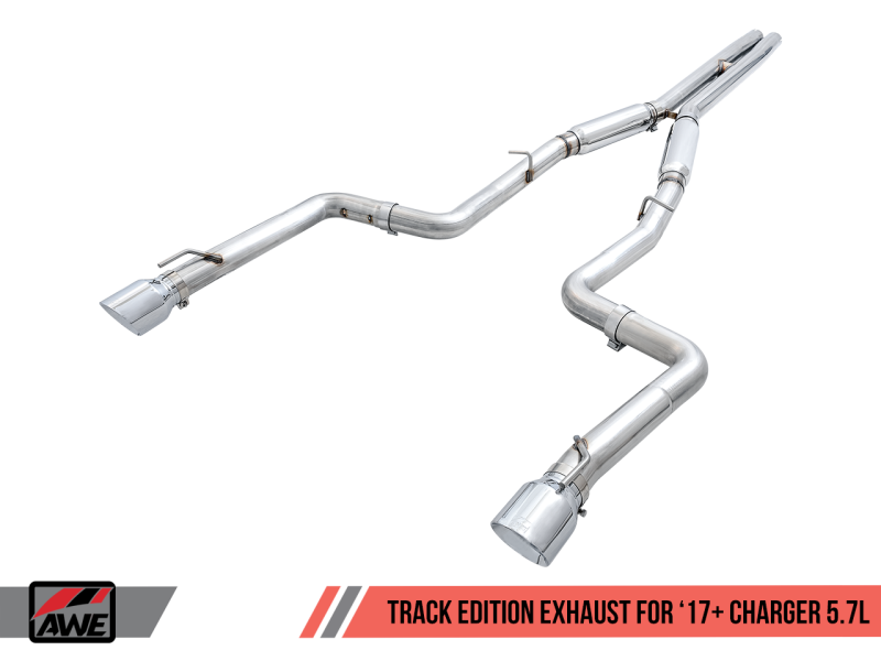 AWE Tuning 2017+ Dodge Charger 5.7L Track Edition Exhaust - Diamond Black Tips thumbnail 8