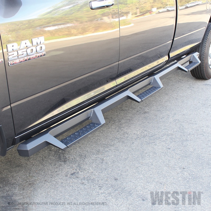 Westin 10-18 RAM 2500/3500 CC 8ft Bed Excl. Dually HDX Drop W2W Nerf Step Bars - Tex. Blk thumbnail 6