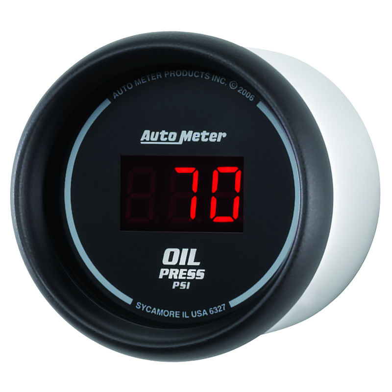 Autometer Black 0-100 psi Digital Oil Pressure Gauge thumbnail 3