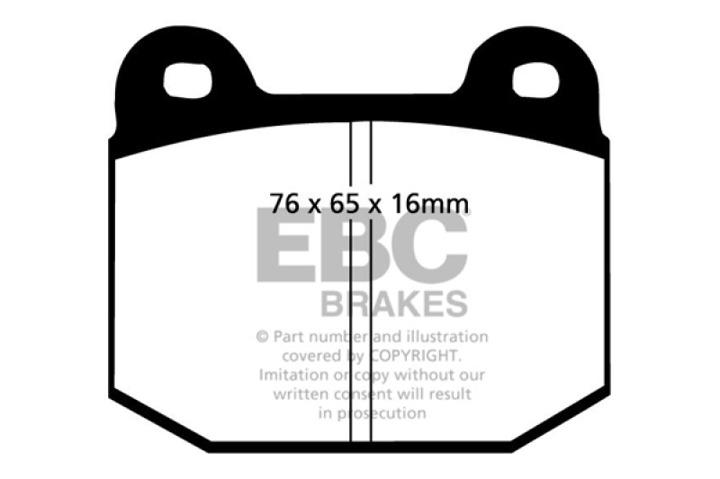 EBC 77-83 BMW 320 2.0 (E21) Yellowstuff Front Brake Pads thumbnail 6