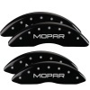 MGP 4 Caliper Covers Engraved Front & Rear MOPAR Black finish silver ch thumbnail 8