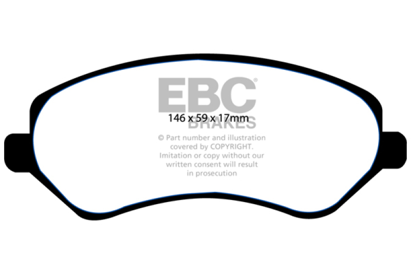 EBC 04-07 Chrysler Town & Country 3.3 Rear Drums Ultimax2 Front Brake Pads thumbnail 3