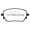 EBC 2020+ Mercedes-Benz GLB250 2.0T Ultimax Rear Brake Pads thumbnail 9
