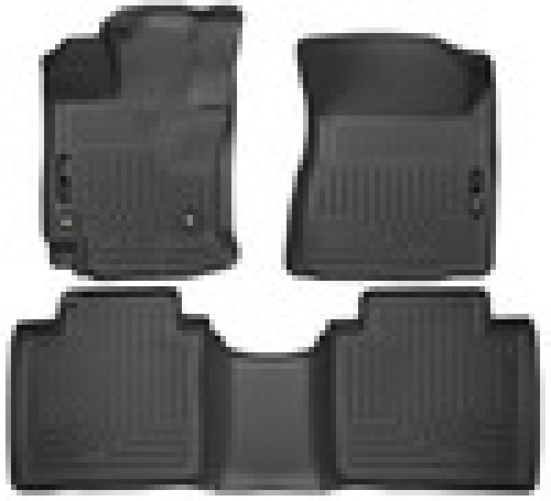 Husky Liners 15 Toyota Venza WeatherBeater Front & Second Row Tan Floor Liners Black thumbnail 6