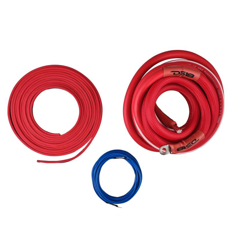 DS18 0-GA Amplifier Install Kit Advance- Red thumbnail 4