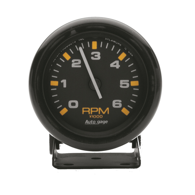 Autometer Autogage 2-3/4in Black 6,000 RPM Pedestal Mount Mini Tachometer thumbnail 4