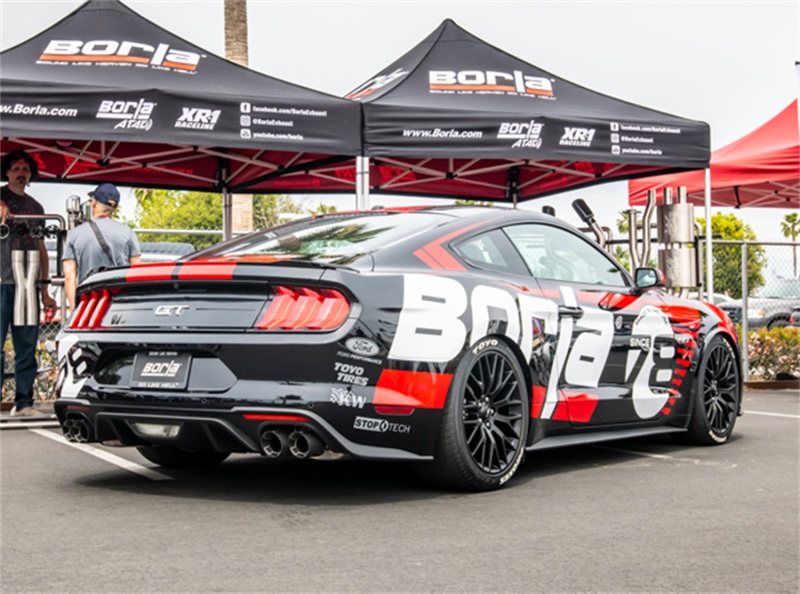 Borla 2018 Ford Mustang GT 5.0L AT/MT 3in S-Type Catback Exhaust Carbon Fiber Tips w/ Valves thumbnail 7