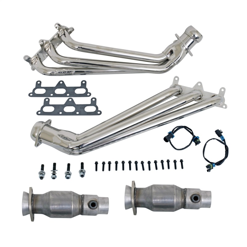 BBK 10-11 Camaro V6 Long Tube Exhaust Headers With Converters - 1-5/8 Chrome thumbnail 3