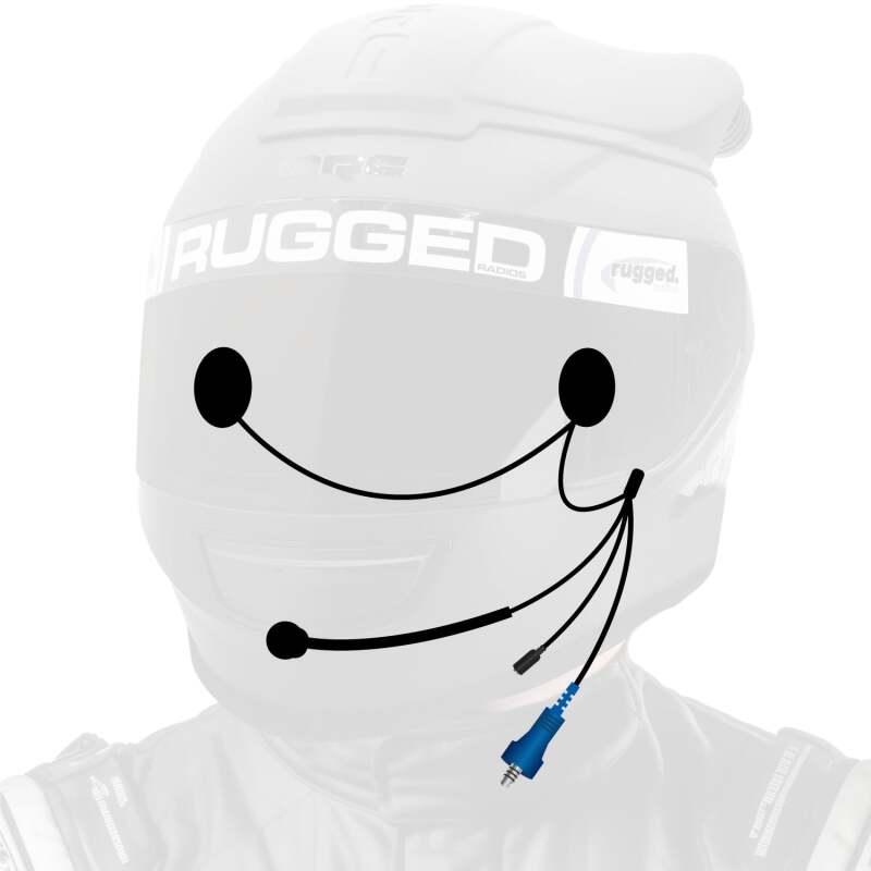 Rugged Radios OFFROAD Wired Helmet Kit with Alpha Audio Speakers Mic & 3.5mm Earbud Jack
